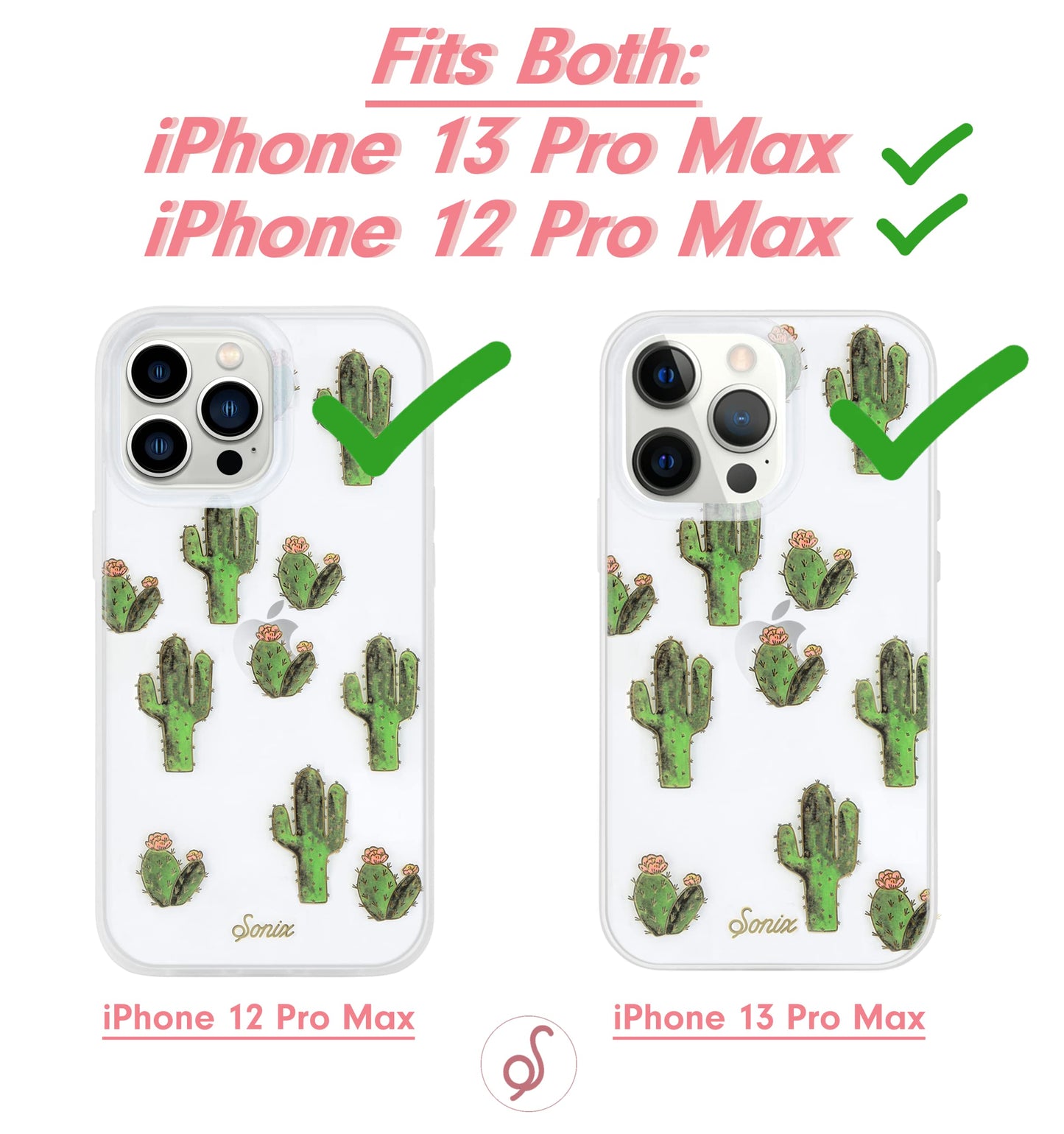Sonix Phone Case for iPhone 13 Pro Max / 12 Pro Max | 10ft Drop Tested | Cactus Print | Prickly Pear
