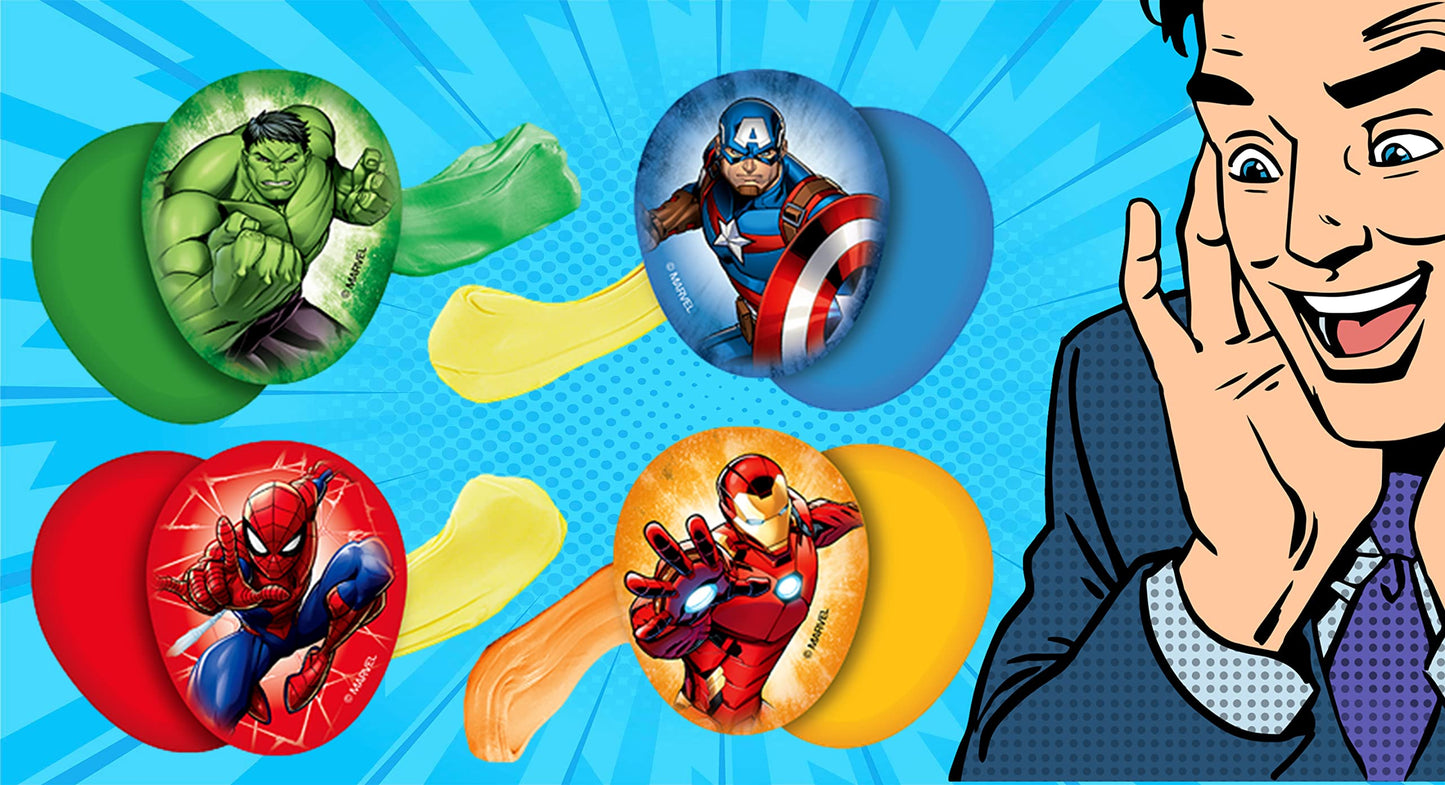 JA-RU Marvel Avengers Slime Filled Eggs (1 Egg Toy) Superhero Easter Eggs Slime Putty for Kids & Teens. Stress Relief Fidget Sensory Toys. Bulk Toys Easter Basket Stocking Stuffers. 6801-1