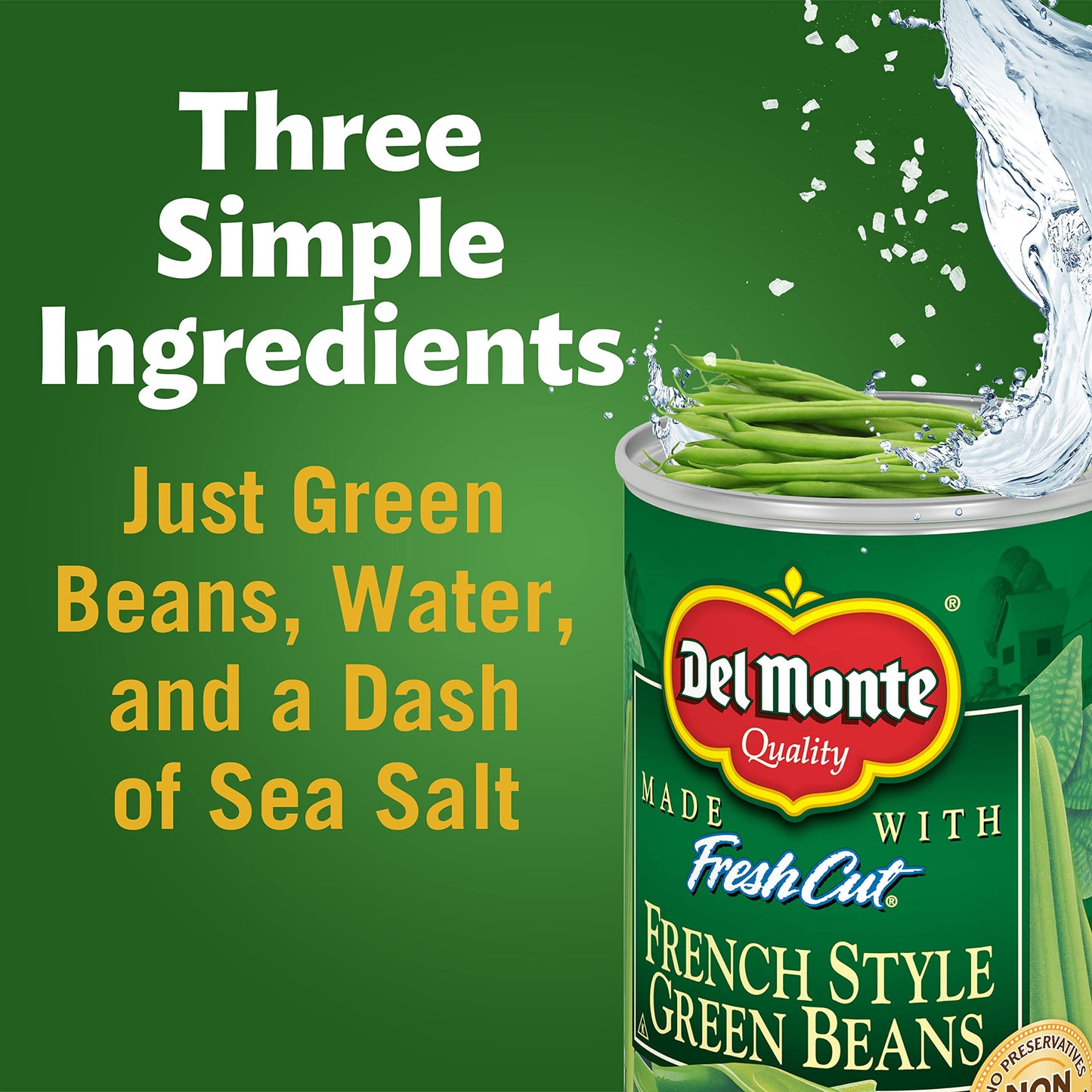DEL MONTE BLUE LAKE French Style Green Beans, Canned Vegetables, 14.5 oz Can