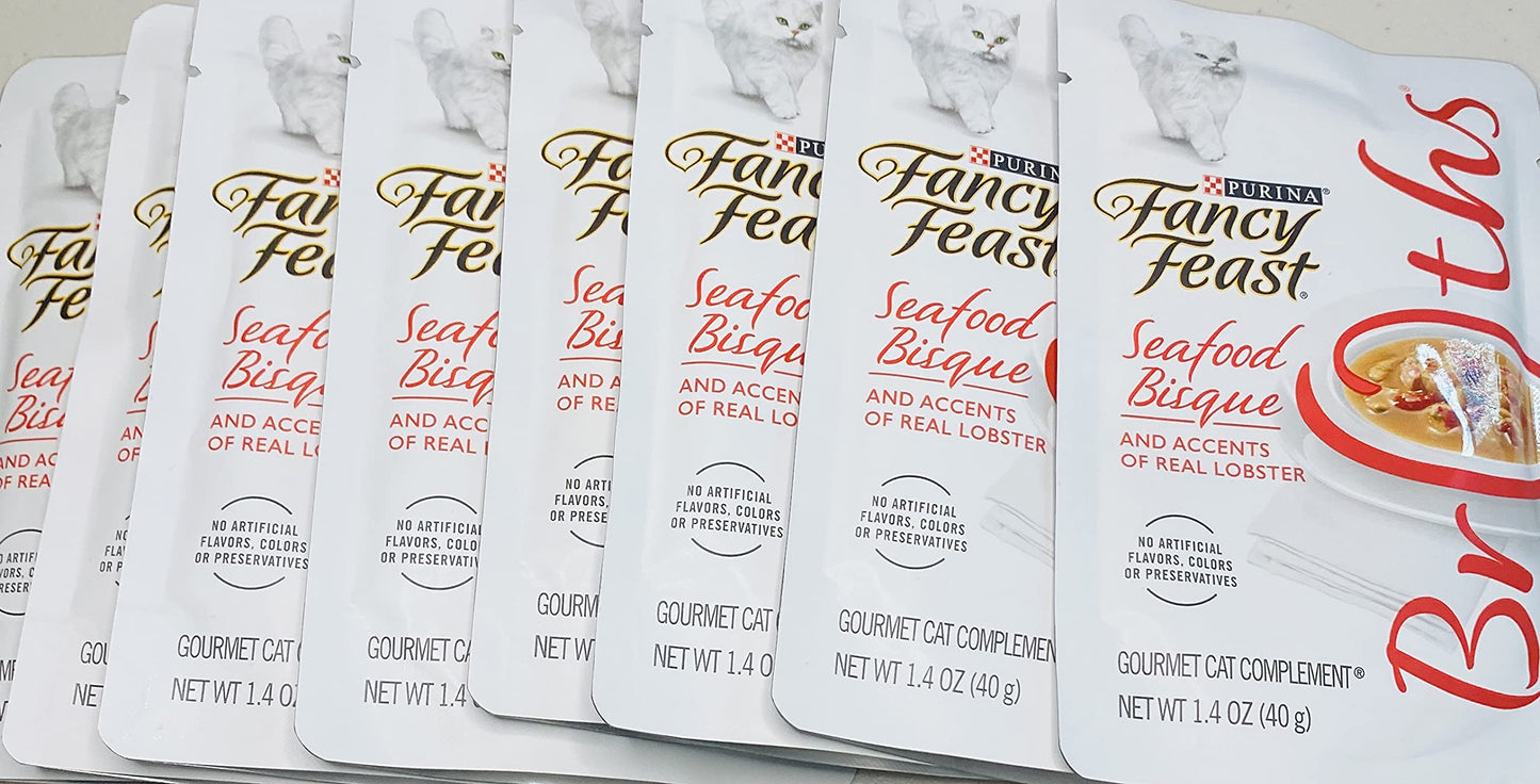 Fancy Feast Cat Food Complements Fancy Feast® Broths® Wet Cat Food Complement With Seafood Bisque and Accents of Real Lobster