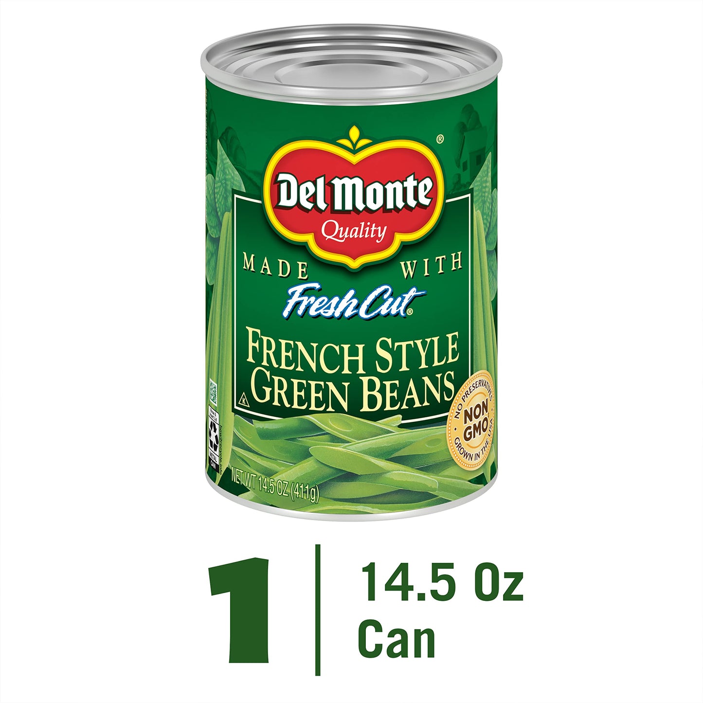 DEL MONTE BLUE LAKE French Style Green Beans, Canned Vegetables, 14.5 oz Can