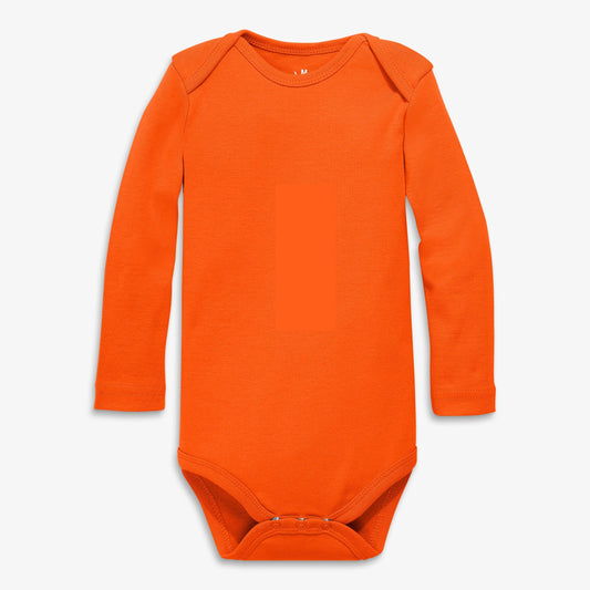 The Organic Long Sleeve Babysuit in seasonal colors