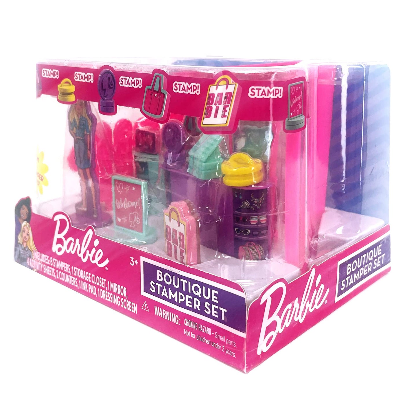 Barbie Boutique Stamp Set - Creative Stamps for Kids to Explore Imagination and Design, Kid-Friendly Stamp Kit for Arts and Crafts Fun, Featuring Fashionable Designs and More.