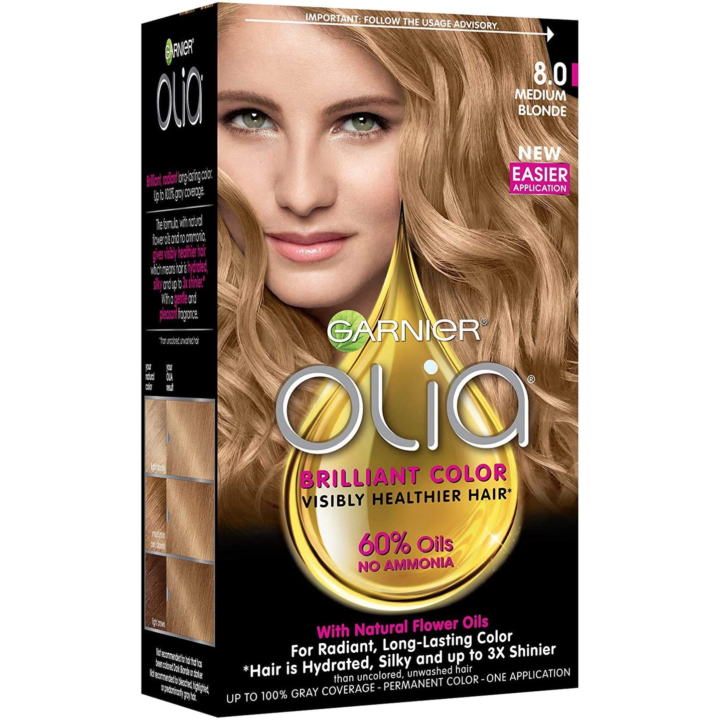 Garnier Olia Ammonia Free Hair Color [8.0] Medium Blonde )