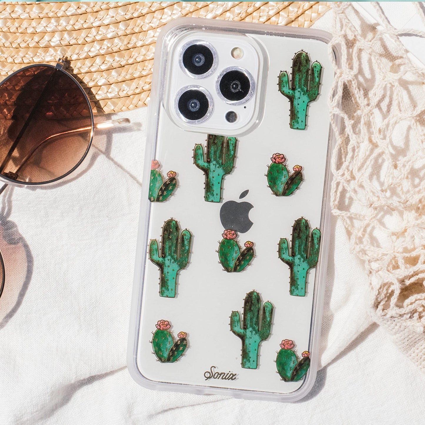 Sonix Phone Case for iPhone 13 Pro | 10ft Drop Tested | Cactus Print | Prickly Pear