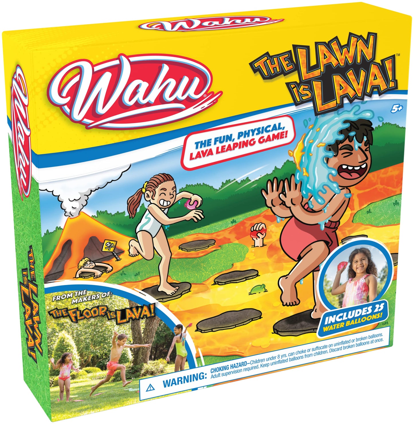 Wahu The Lawn is Lava Outdoor Water Balloon Game for Kids Ages 5+, Kids Outdoor Water Game with 25 Water Balloons