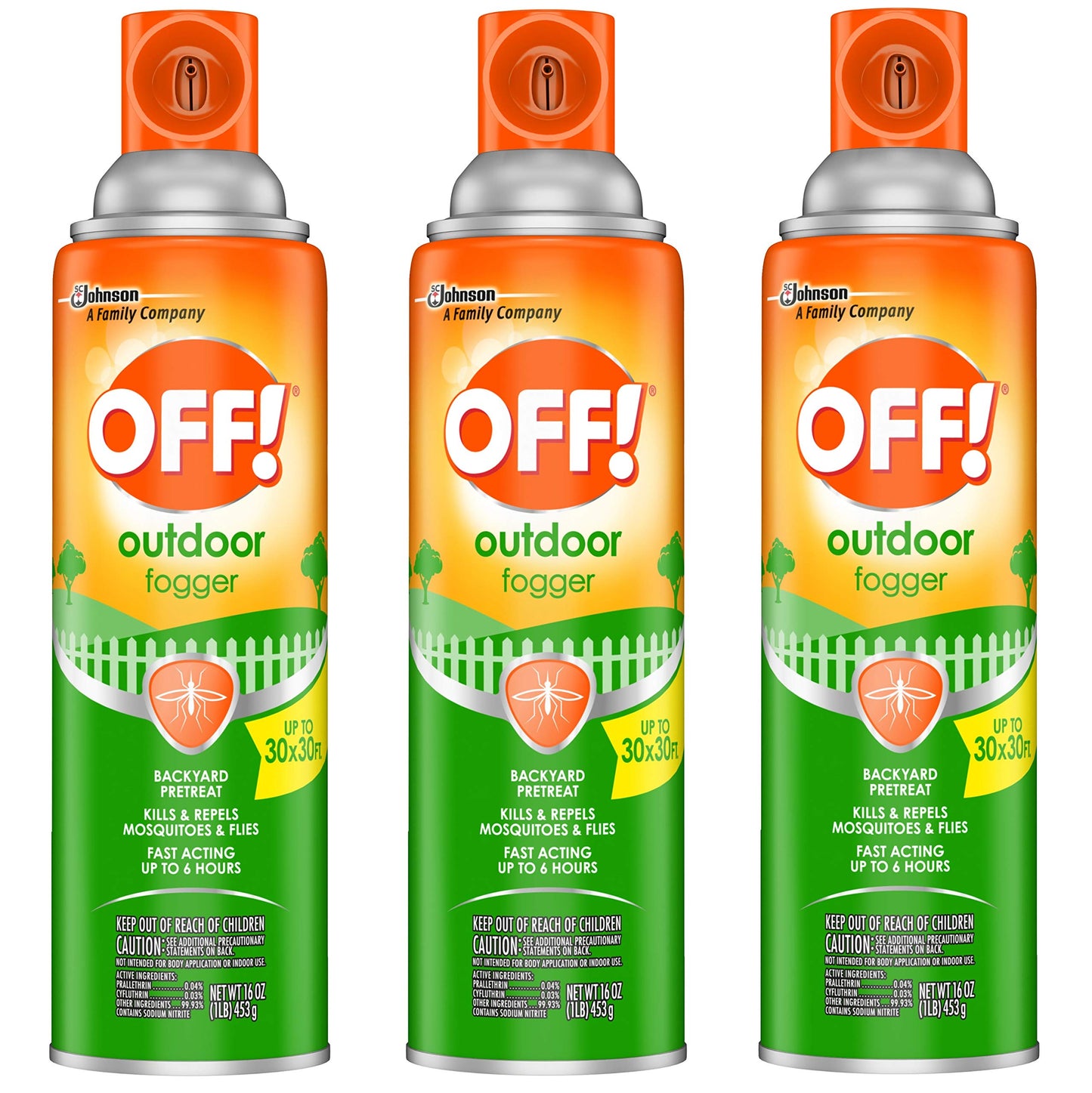 OFF! Outdoor Fogger, 16 OZ Mosquito and Fly Repellant (Pack - 3)