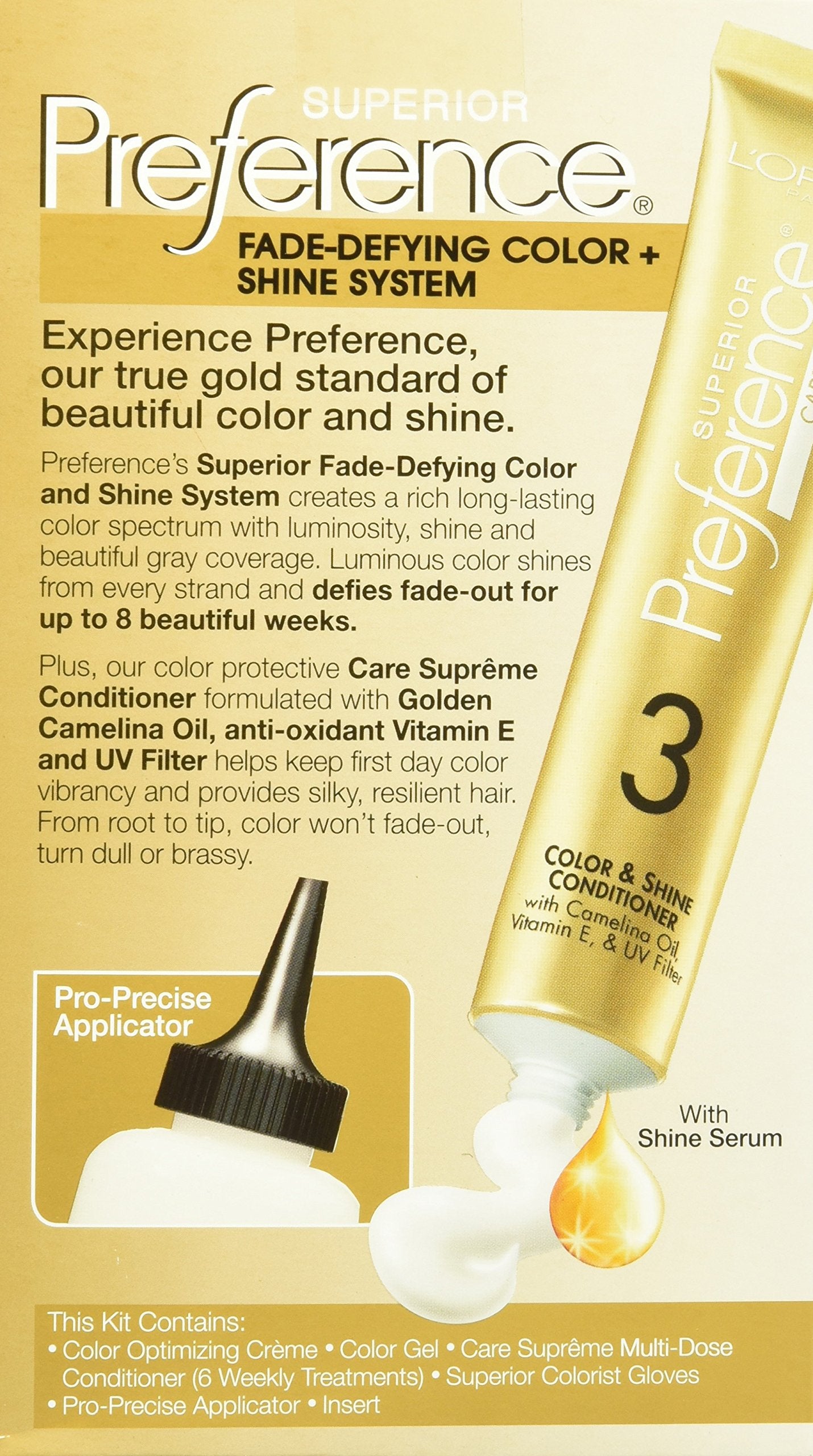 L'Oreal Paris Superior Preference Fade-Defying Color Plus Shine System, 9GR Light Golden Reddish Blonde