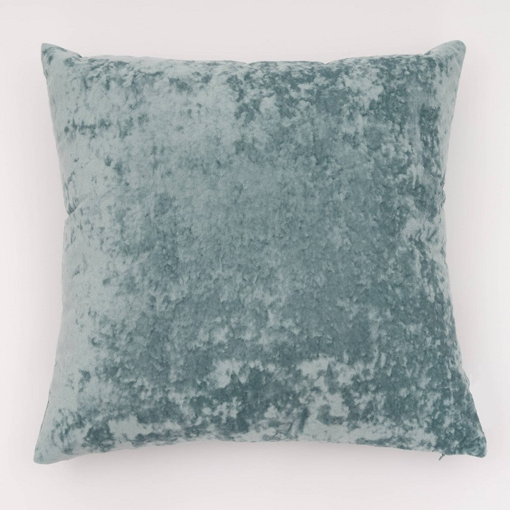 20"x20" Oversize Soft Crushed Velvet Square Throw Pillow Aqua Blue - freshmint