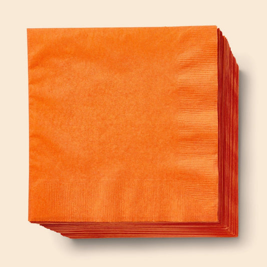 60ct Paper Napkins Orange - Spritz