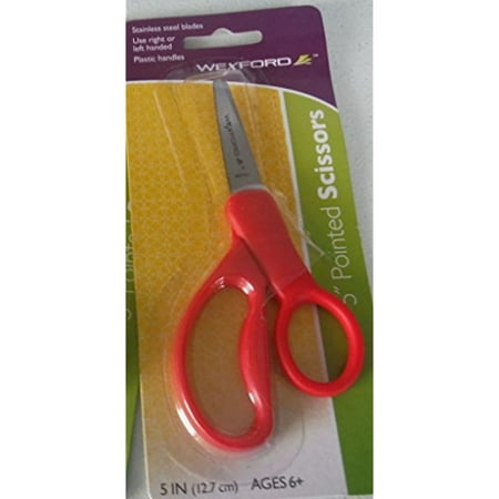 Wexford 5  Pointed Scissors (Red)