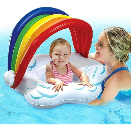 Swim School BABY Float RAINBOW Cloud 6-18 Month Level 1 POOL Seat UPF50 Top