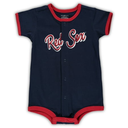 Infant Boys and Girls Navy Boston Red Sox Power Hitter Romper