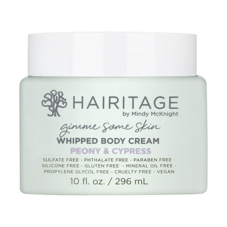 Hairitage Gimme Some Skin Peony & Cypress Scented Whipped Body Cream | Shea Butter  Niacinamide & Coconut Oil for All Skin Types | Clove Leaf & Magnolia Flower Oils  10 fl. oz