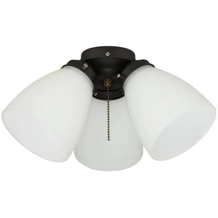Hampton Bay 3-Light Oil Rubbed Bronze Ceiling Fan Shades LED Light Kit