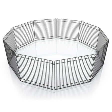 Pet Champion Small Animal Wire Playpen  Black  9in Tall  32in Diameter