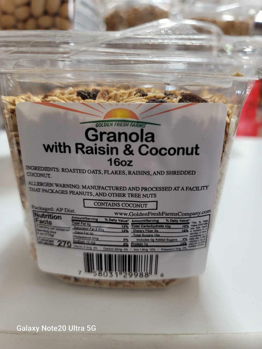 Granola with Raisin and Coconut 16 oz