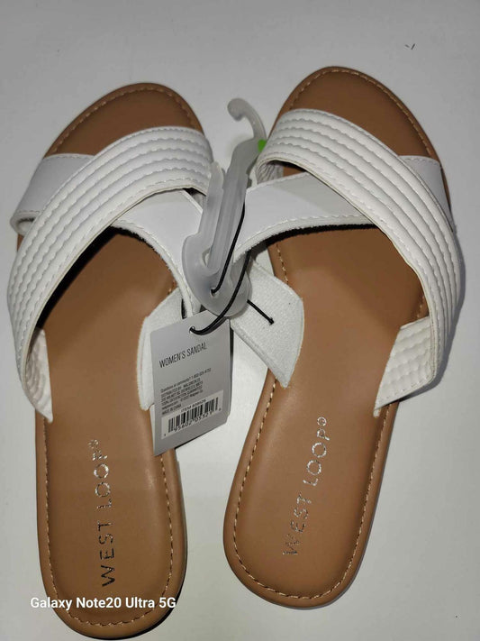 West Loop Womens Sandals White S 5/6