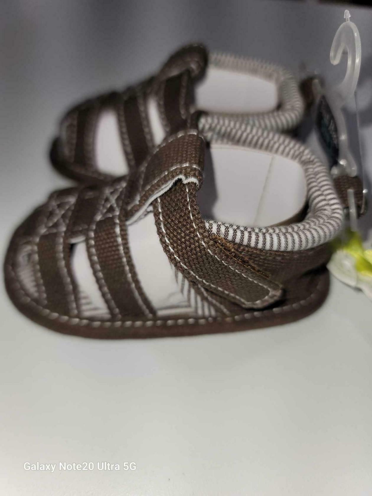 First Steps Brown Baby Sandals Size 1