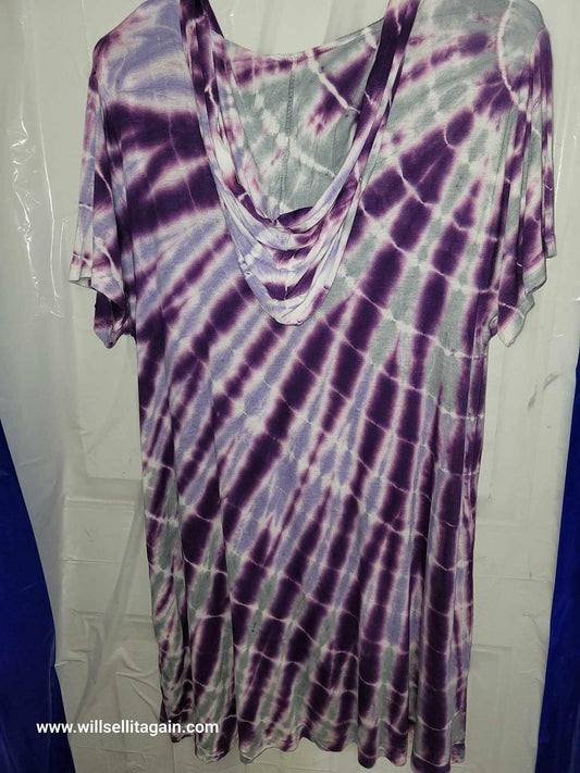 InGear Dress - Hooded - Purple  Tie Dye