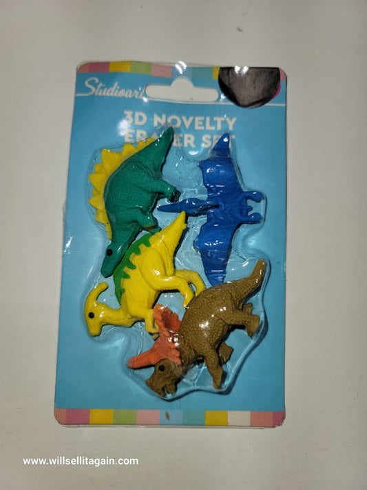 Studioar 3D Novelty Eraser Set Dinosaurs