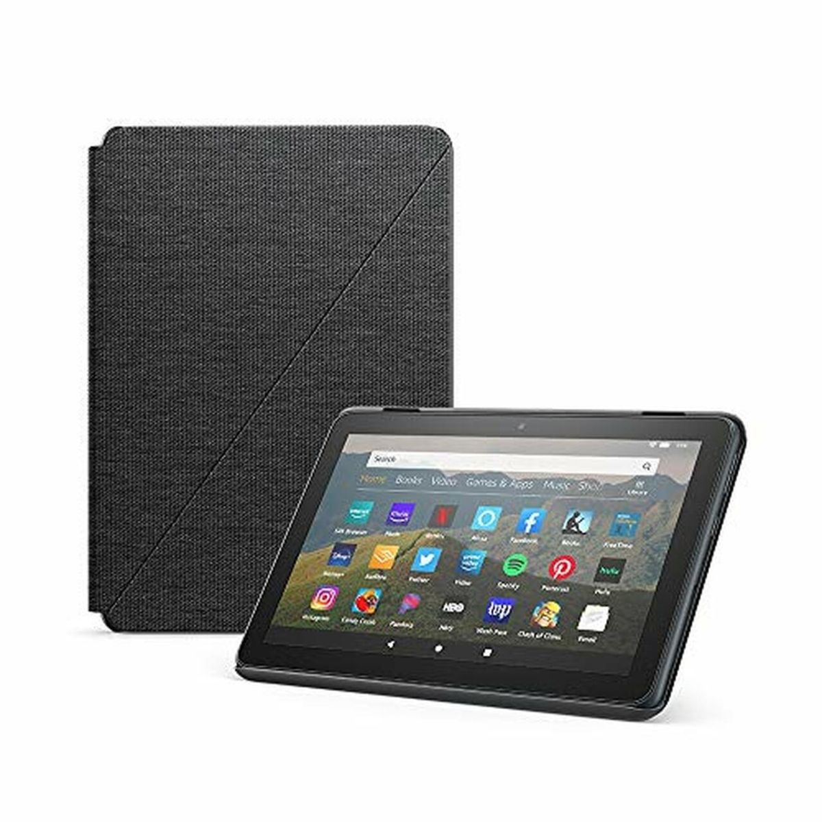 Cover Case for Amazon Fire HD 8 (10th Generation - 2020 release) - Charcoal Black