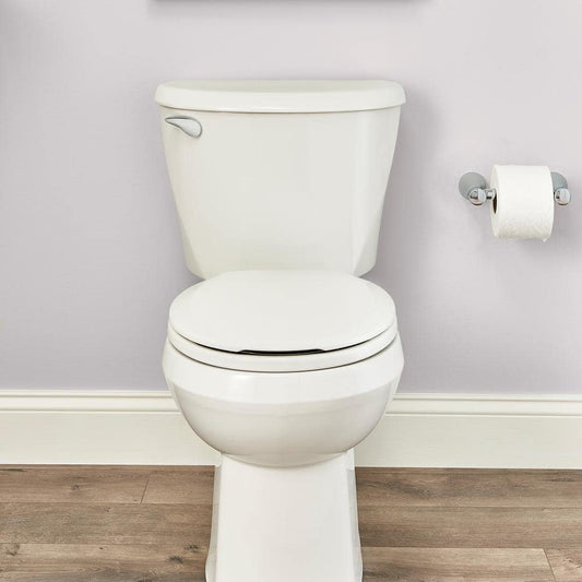 Reliant Two-Piece 1.28 GPF Single Flush Round Standard Height Toilet with Slow-Close Seat in White - Like New